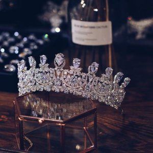 Royal Cubic Zirconia Tiara, Silver